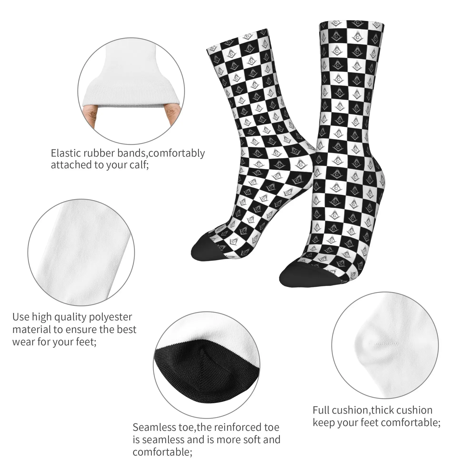 Custom Freemason Checkered Pat - Dress Sock Men review and price